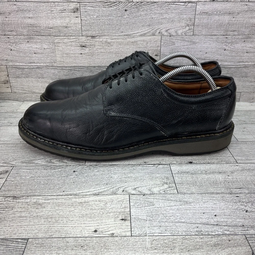 Allen Edmonds Port Washington Wanderer Pebbled Black Leather Plain Toe Men 10.5D